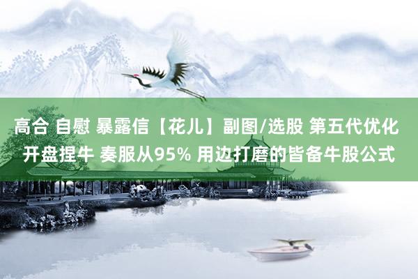 高合 自慰 暴露信【花儿】副图/选股 第五代优化 开盘捏牛 奏服从95% 用边打磨的皆备牛股公式