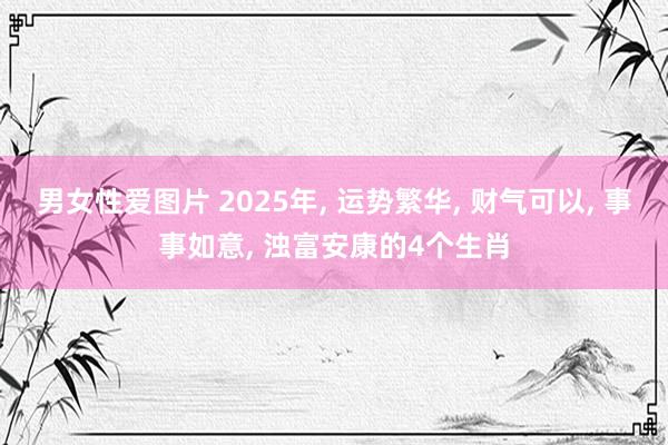 男女性爱图片 2025年, 运势繁华, 财气可以, 事事如意, 浊富安康的4个生肖