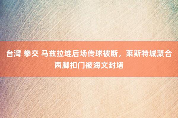 台灣 拳交 马兹拉维后场传球被断，莱斯特城聚合两脚扣门被海文封堵