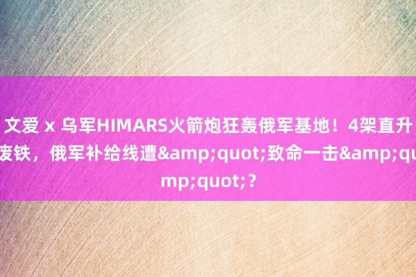文爱 x 乌军HIMARS火箭炮狂轰俄军基地！4架直升机变废铁，俄军补给线遭&quot;致命一击&quot;？