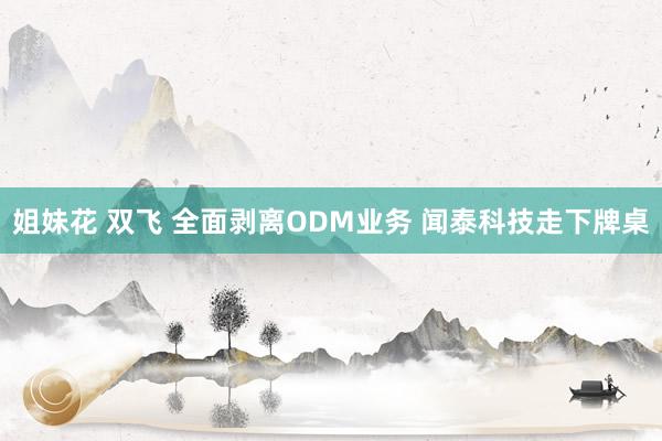 姐妹花 双飞 全面剥离ODM业务 闻泰科技走下牌桌