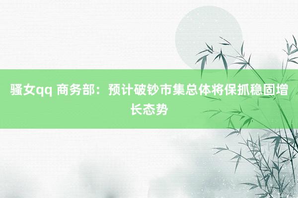骚女qq 商务部：预计破钞市集总体将保抓稳固增长态势