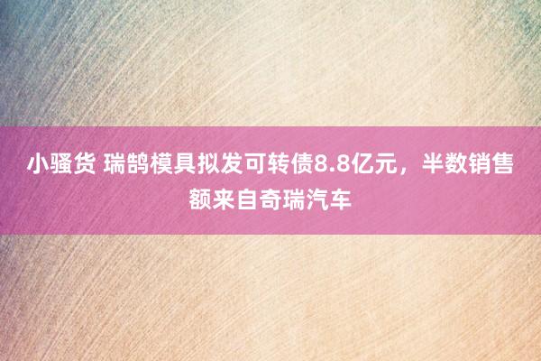 小骚货 瑞鹄模具拟发可转债8.8亿元，半数销售额来自奇瑞汽车