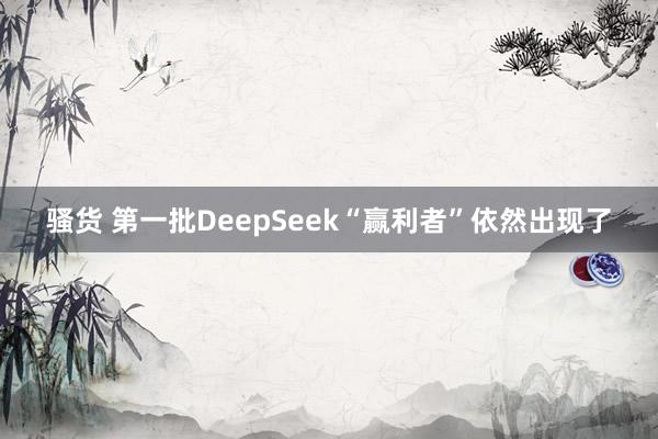 骚货 第一批DeepSeek“赢利者”依然出现了