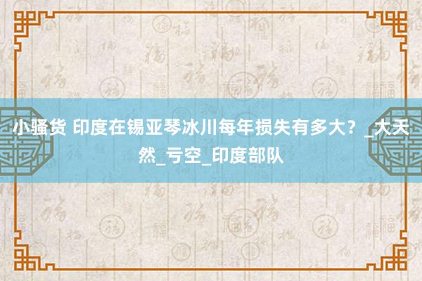 小骚货 印度在锡亚琴冰川每年损失有多大？_大天然_亏空_印度部队