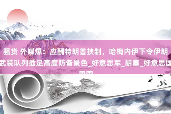 骚货 外媒爆：应酬特朗普挟制，哈梅内伊下令伊朗武装队列插足高度防备景色_好意思军_胡塞_好意思国