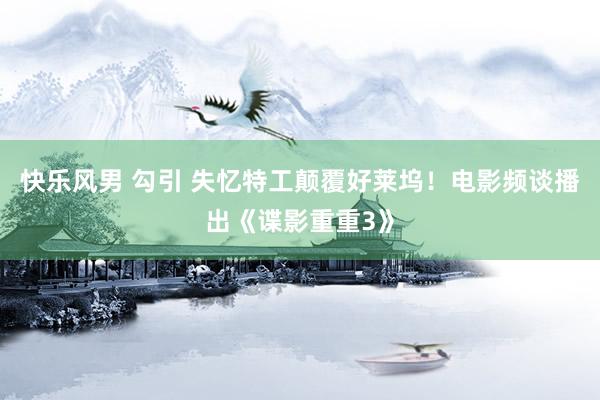 快乐风男 勾引 失忆特工颠覆好莱坞！电影频谈播出《谍影重重3》