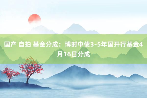 国产 自拍 基金分成：博时中债3-5年国开行基金4月16日分成