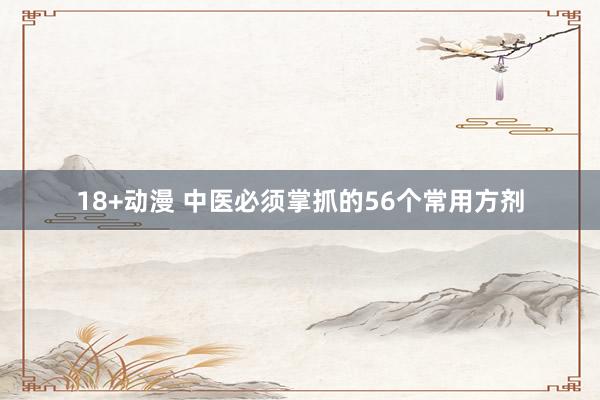 18+动漫 中医必须掌抓的56个常用方剂