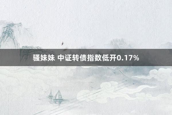 骚妹妹 中证转债指数低开0.17%