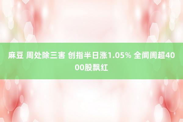 麻豆 周处除三害 创指半日涨1.05% 全阛阓超4000股飘红