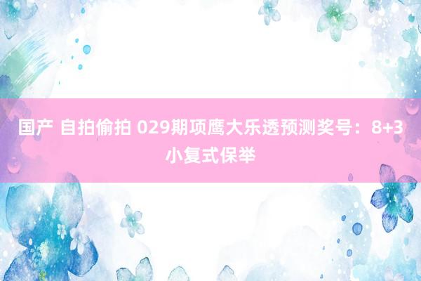 国产 自拍偷拍 029期项鹰大乐透预测奖号：8+3小复式保举